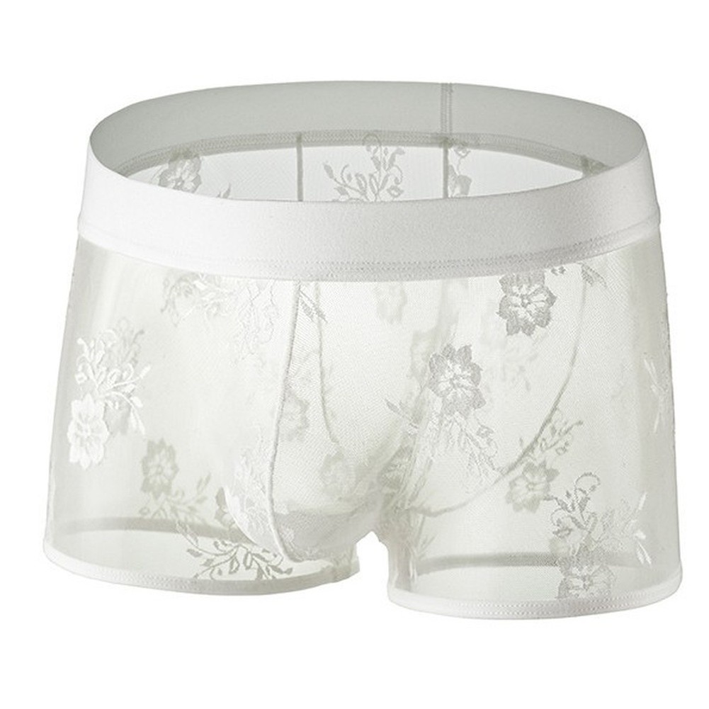 Pouch Boxer Pouch - Men's Floral Lace Boxer Shorts Bulge