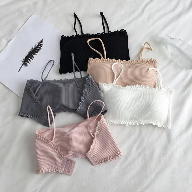 Suspender Tank Top - Women's Cotton Bra Female Tube Top