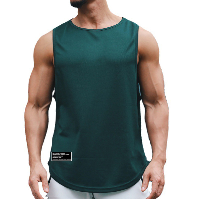 Sleeveless Undershirt - Men Gym Singlets Bodybuilding Stringer Tank