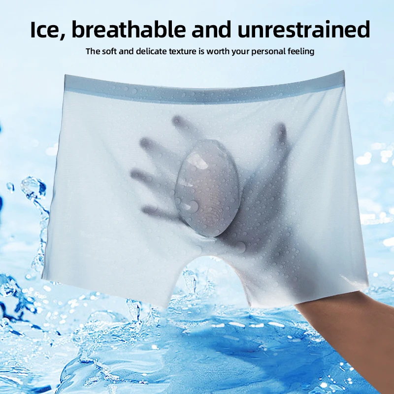4Pcs/Lot Men Summer Ice Silk B - огляд і ціна Multi Pack Underwear