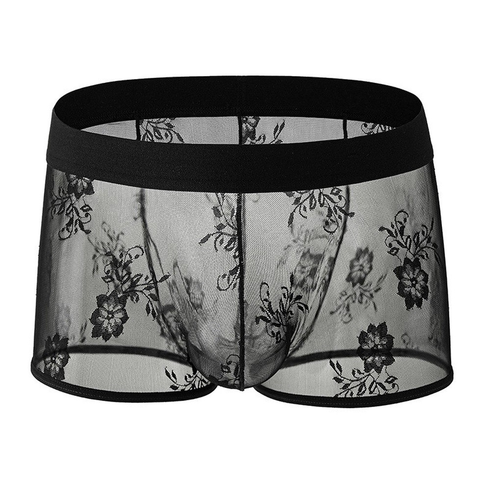 Men's Floral Lace Boxer Shorts - огляд і ціна Pouch Boxer Pouch